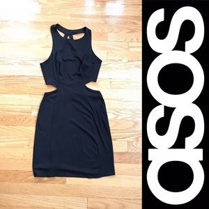 ASOS NWOT Open Back Black Bodycon Dress